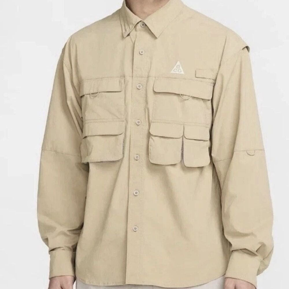 Nike ACG Orb Weaver Dri-FIT ADV UV Men's Shirt Beige Men’s Small HJ2465-297
